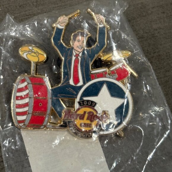 Hard Rock Cafe 2009 Presidential Band Pin Washington D.C. Limited Edition Drumme - Picture 4 of 4